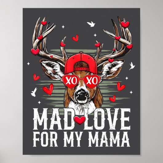 Mad Retro Love For My Mama Deer Hunting Boys Valen ポスター (正面)