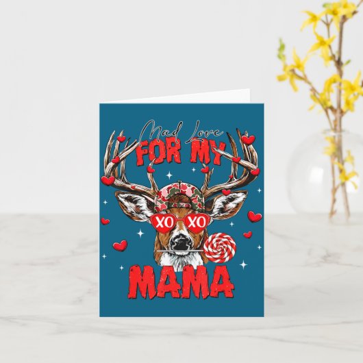 Mad Retro Love For My Mama Deer Hunting Happy Vale カード (黄色い花)