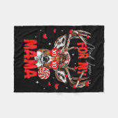 Mad Retro Love For My Mama Deer Hunting Happy Vale フリースブランケット (正面(横))