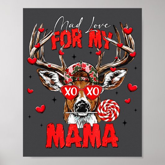 Mad Retro Love For My Mama Deer Hunting Happy Vale ポスター (正面)