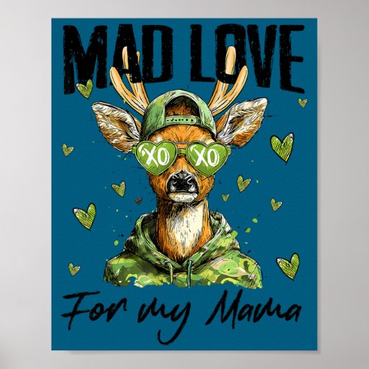 Mad Retro Love For My Mama Deer Hunting Happy Vale ポスター (正面)