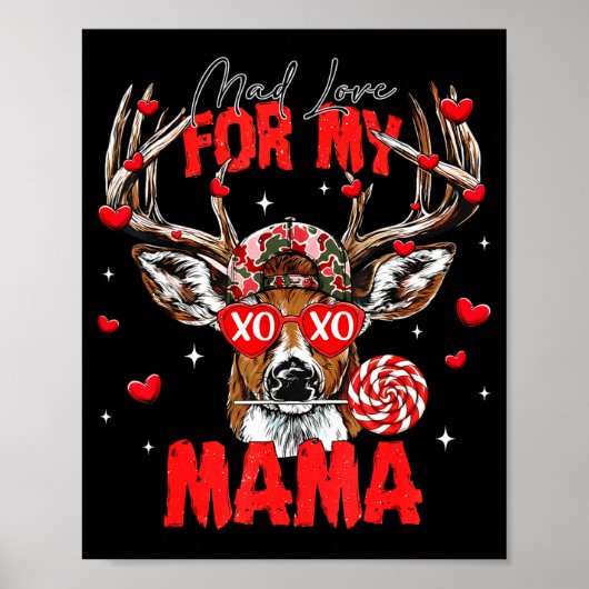 Mad Retro Love For My Mama Deer Hunting Happy Vale ポスター (正面)