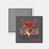 Mad Retro Love For My Mama Deer Hunting Happy Vale マグネット (正面/裏面)