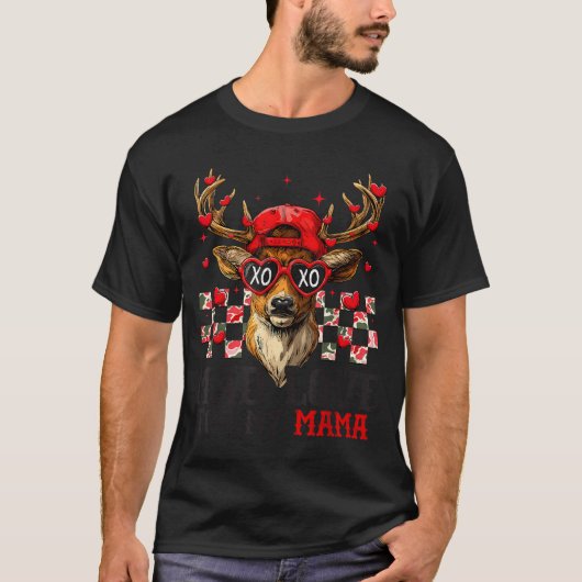 Mad Retro Love For My Mama Deer Hunting Happy Vale Tシャツ (正面)
