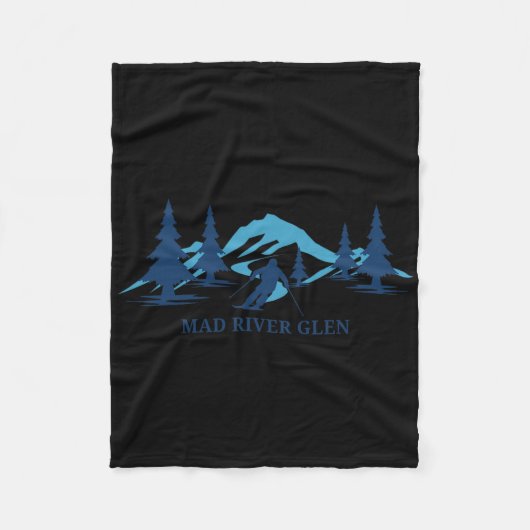 Mad River Glen Vermont Skiing Ski Snowboarding In  フリースブランケット (正面)
