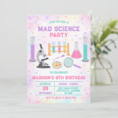 Mad Science Experiment Birthday Party Invitation 招待状 (スタンド正面)