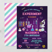 Mad Science Experiment Birthday Party Invitation 招待状 (正面/裏面)