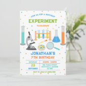 Mad Science Experiment Birthday Party Invitation 招待状 (スタンド正面)