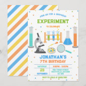 Mad Science Experiment Birthday Party Invitation 招待状 (正面/裏面)