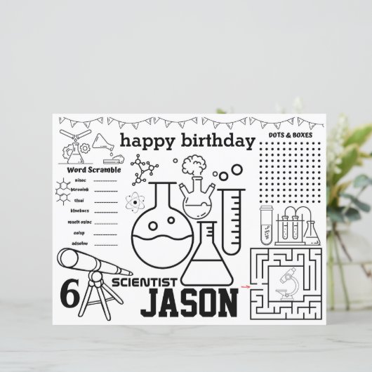 Mad science placemats, Mad science birthday games (スタンド正面)