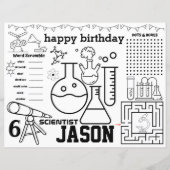 Mad science placemats, Mad science birthday games (正面)