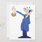 Mad Scientist Holding Beaker Fun Science 招待状 (正面)