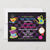 MAD TEA PARTY 不思議の国のお誕生日会の招待状 招待状 (裏面)