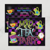 MAD TEA PARTY 不思議の国のお誕生日会の招待状 招待状 (正面/裏面)