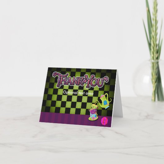 MAD TEA PARTY 奇想天外なワンダーランド サンクスカード サンキューカード (正面)