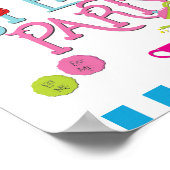 MAD TEA Party Birthday Welcome Table Sign ポスター (角)