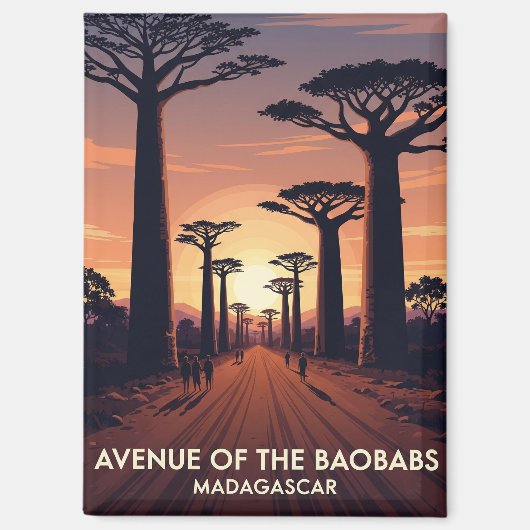 Madagascar Avenue of the Baobabs Travel マグネット (正面)
