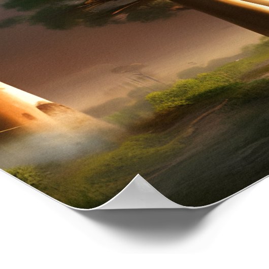 Madagascar Baobab Forest Fantasy Art ポスター (角)