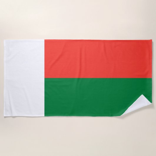 Madagascar Flag ビーチタオル (正面)