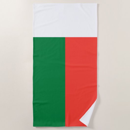 Madagascar Flag ビーチタオル (正面)