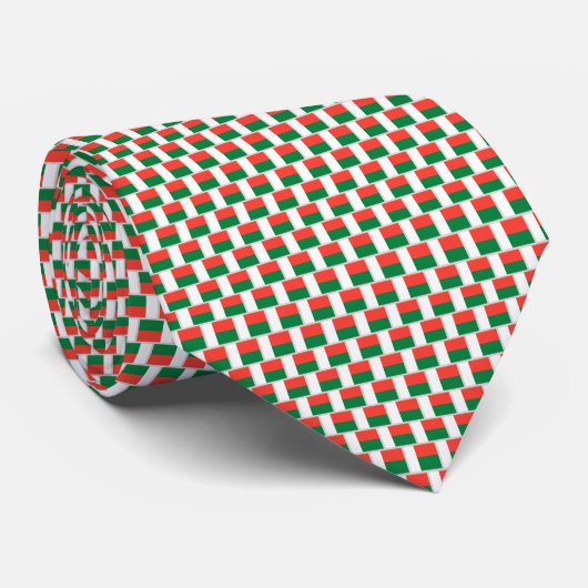 Madagascar Flag Brick Pattern ネクタイ (ロール)
