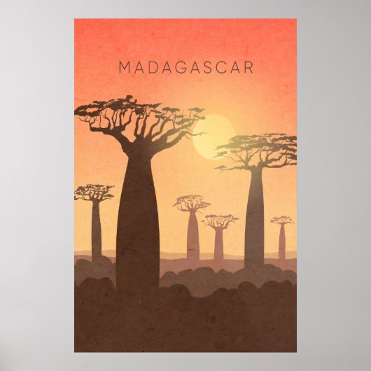 Madagascar Minimal Travel Poster ポスター (正面)