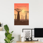 Madagascar Minimal Travel Poster ポスター (ホームオフィス)