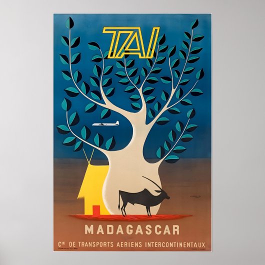 Madagascar Travel Poster Africa Art African Print ポスター (正面)