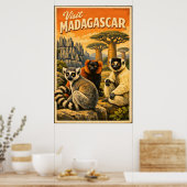 Madagascar - Vintage Travel Poster ポスター (キッチン)