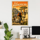 Madagascar - Vintage Travel Poster ポスター (ホームオフィス)