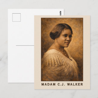 Madam C.J. Walker Portrait Art ポストカード