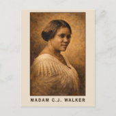 Madam C.J. Walker Portrait Art ポストカード (正面)
