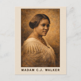 Madam C.J. Walker Portrait Art ポストカード