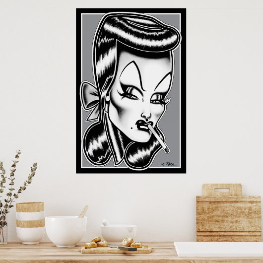 Madam Mars™/Glamour Portrait ポスター (キッチン)