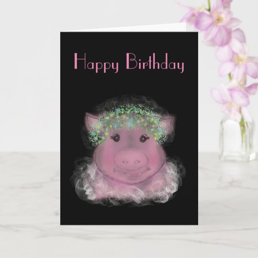 Madam Piggy Birthday  カード (蘭)