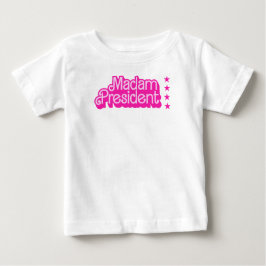 "Madam President"ピンクのロゴ – レトロ ベビーTシャツ