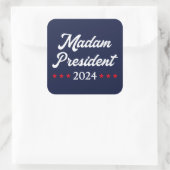 Madam President 2024 I - Kamala Harris スクエアシール (バッグ)