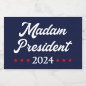 Madam President 2024 I - Kamala Harris スパークリングワインラベル (シングルラベル)