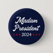 Madam President 2024 I - Kamala Harris 缶バッジ (正面)