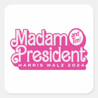 Madam President (and Tim!) Kamala Harris & Tim Wal スクエアシール