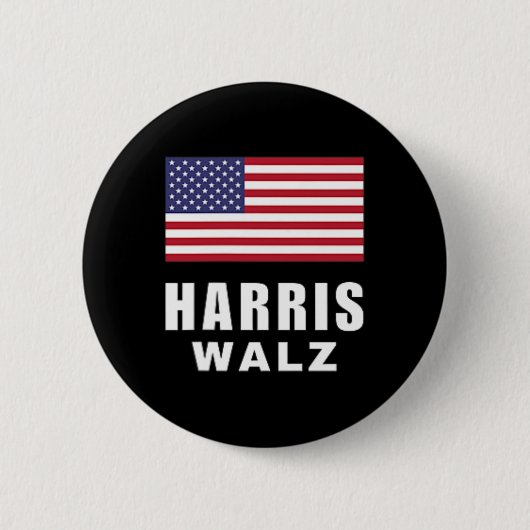 Madam President Kamala Harris Tim Walz Vp Usa Amer 缶バッジ (正面)