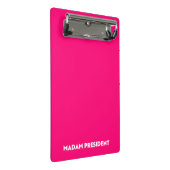 Madam President typography minimalist hot pink ミニクリップボード (アングル)