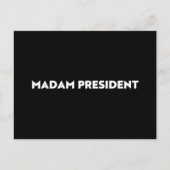 Madam President typography minimalist modern black ポストカード (正面)