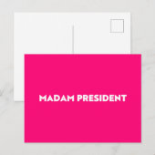 Madam President typography minimalist modern pink ポストカード (正面/裏面)