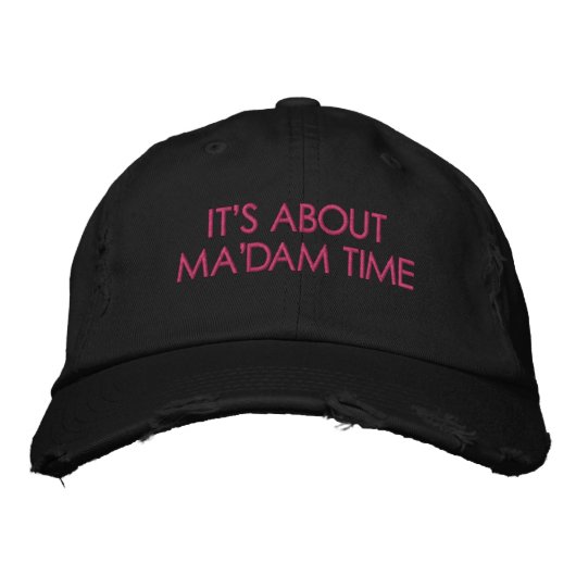 Ma'dam Time Hatについて 刺繍入りキャップ (正面)