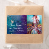 MADAMEポンパドール、明るいピンクの青の緑 ラベル (インサイチュ)