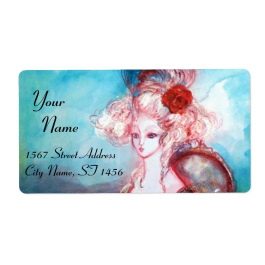 MADAMEポンパドール、明るいピンクの青 ラベル (正面)