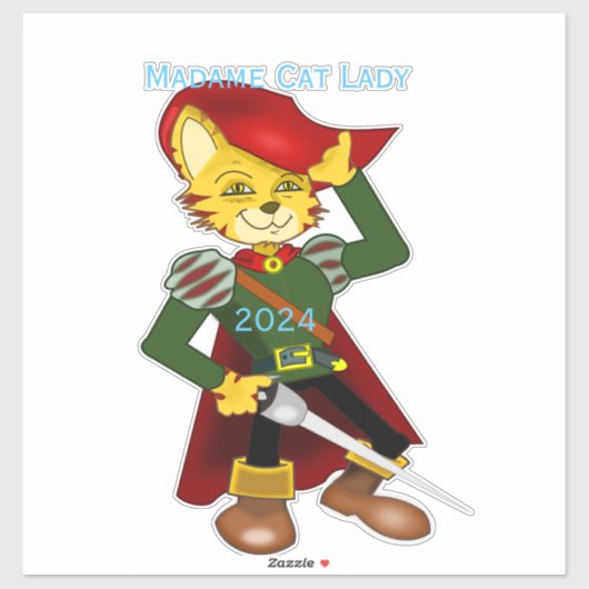 Madame Cat Lady 2024社長Thunder_Cove シール (シート)