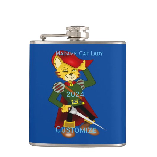 Madame Cat Lady 2024社長Thunder_Cove フラスク (正面)