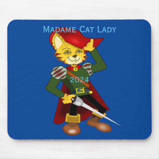 Madame Cat Lady 2024社長Thunder_Cove マウスパッド (正面)
